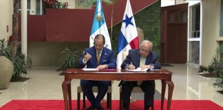 Guatemala y Panamá intercambiaron este miércoles visiones y estrategias sobre la migración en la región, durante una visita del canciller panameño Foto La Hora: Captura de Pantalla video Minex.