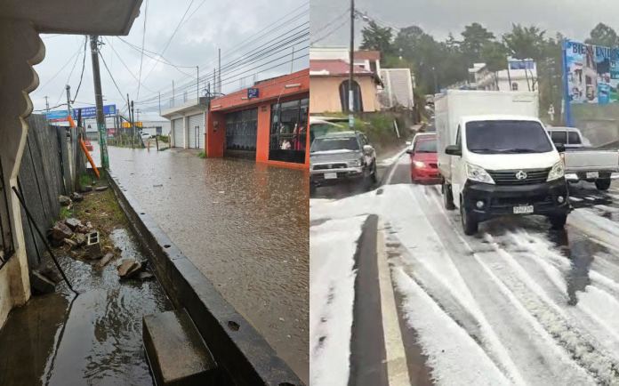 Lluvias reportadas en el país ocasionan inundaciones y la caída de granizo. Foto La Hora: Conred