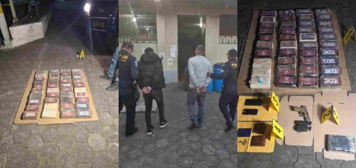 41 paquetes de cocaína son incautados por la PNC en el kilómetro 229