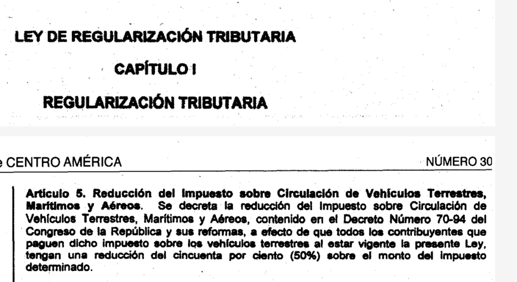 ley regularización tributaria