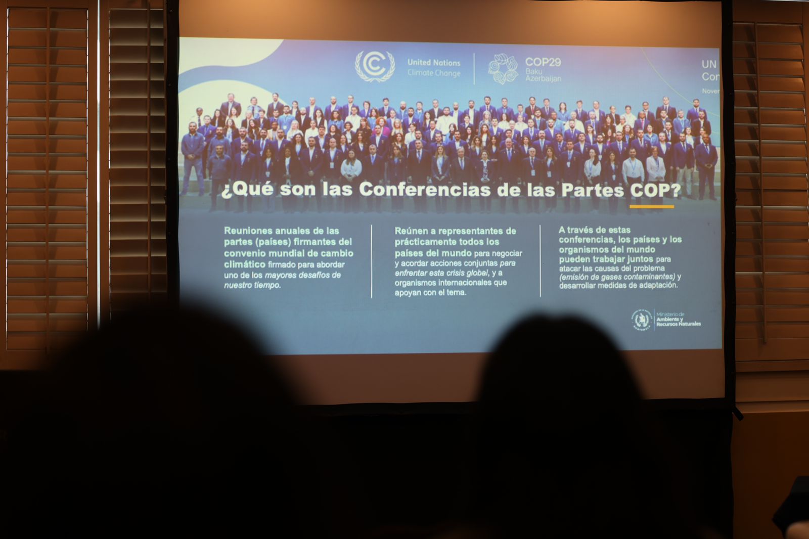 Guatemala, en la COP 29, resaltó la importancia de la participación de las mujeres en las acciones contra el cambio climático. Foto La Hora: MARN