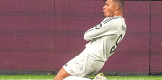 Mbappé anotó su gol 50 en Champions en la victoria del Real Madrid sobre el Atalanta. Foto La Hora: AP