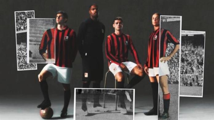 El Milan presentó este jueves una colección para conmemorar los 125 años de historia del club italiano con tres camisetas de manga larga estilo retro y el 