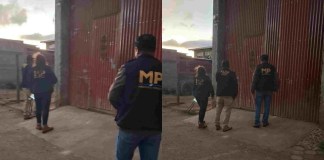 Fiscalía de Distrito de Sacatepéquez realiza diligencias de allanamiento para buscar al responsable de atropellar a una mujer en Antigua Guatemala.