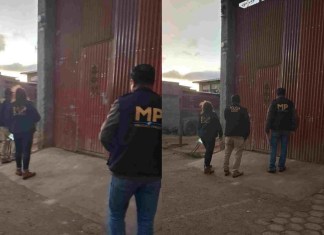 Fiscalía de Distrito de Sacatepéquez realiza diligencias de allanamiento para buscar al responsable de atropellar a una mujer en Antigua Guatemala.