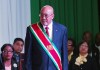 El presidente de Surinam Desi Bouterse asiste a su ceremonia de juramentación en Paramaribo, Surinam, el 12 de agosto del 2015. Foto La Hora: AP