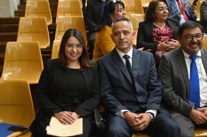 Jeny Corado y Hugo Navas electos representantes de magistrados ante CCJ. Foto La Hora: Fabricio Alonzo