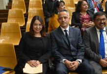 Jeny Corado y Hugo Navas electos representantes de magistrados ante CCJ. Foto La Hora: Fabricio Alonzo