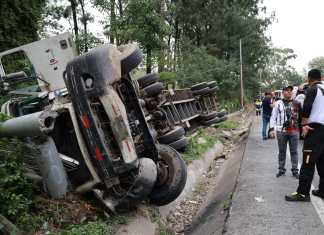 Accidente en bajada de Villalobos. Foto: CVB