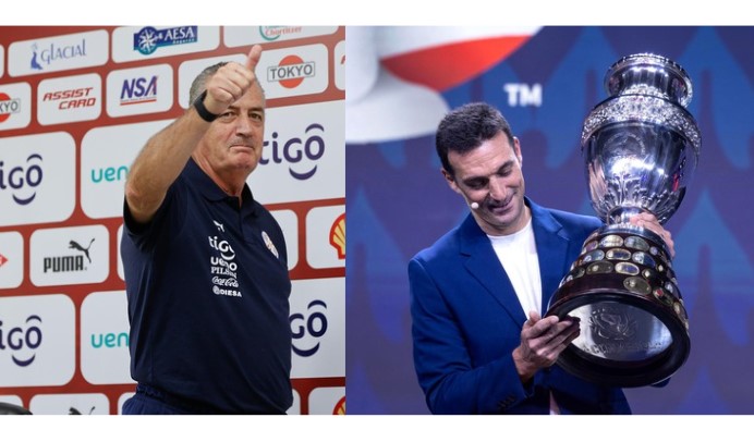 Scaloni, bicampeón de América, y Alfaro revelación con Paraguay