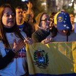 Venezolanos en manifestación en Guatemala