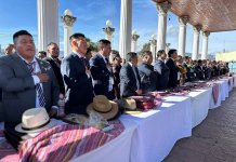 La junta directiva se comprometió a defender los derechos de los pobladores. Foto La Hora: Noticias de Totonicapán.