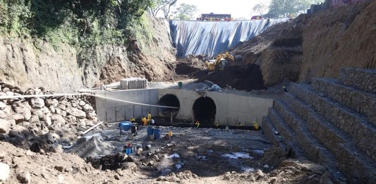 Avances en km. 44 de la autopista Palín-Escuintla. Foto: CIV / La Hora