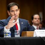 Washington (United States), 15/01/2025.- Republican Senator from Florida Marco Rubio, President-elect Donald Trump's nominee for Secretary of State, testifies during a Senate Foreign Relations Committee confirmation hearing, at the US Capitol in Washington, DC, USA, 15 January 2025. Senator Rubio is expected to be confirmed to Secretary of State on a bipartisan vote, and will likely be one of the first Cabinet nominees confirmed by Senate Republicans for the incoming Trump Administration. EFE/EPA/GRAEME SLOAN