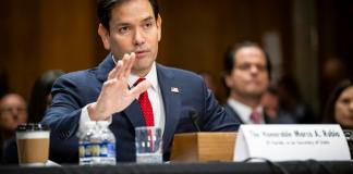 Washington (United States), 15/01/2025.- Republican Senator from Florida Marco Rubio, President-elect Donald Trump's nominee for Secretary of State, testifies during a Senate Foreign Relations Committee confirmation hearing, at the US Capitol in Washington, DC, USA, 15 January 2025. Senator Rubio is expected to be confirmed to Secretary of State on a bipartisan vote, and will likely be one of the first Cabinet nominees confirmed by Senate Republicans for the incoming Trump Administration. EFE/EPA/GRAEME SLOAN