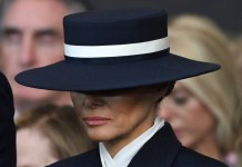 Melania Trump roba la atención con icónico sombrero y look sofisticado Sombrero de Melania Trump roba la atención en la ceremonia de investidura de Trump