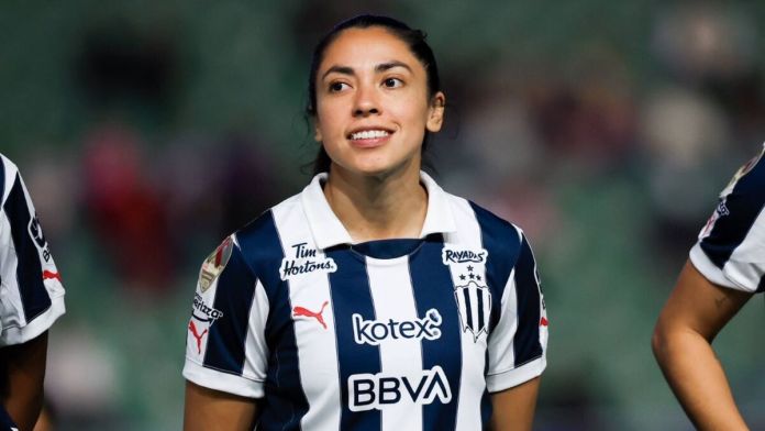 La guatemalteca Ana Lucía Martínez reacciona a su primer gol del año con las Rayadas de Monterrey. Foto La Hora: X de Ana Lucía