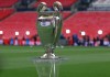 Vista del trofeo de la Liga de Campeones en el estadio de Wembley, escenario de la última final. Foto La Hora: EFE