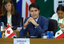 Fotografía de archivo del primer ministro de Canadá, Justin Trudeau, durante la apertura del segundo día de la Cumbre de jefes de Estado del G20 en Río de Janeiro (Brasil). Foto La Hora: EFE