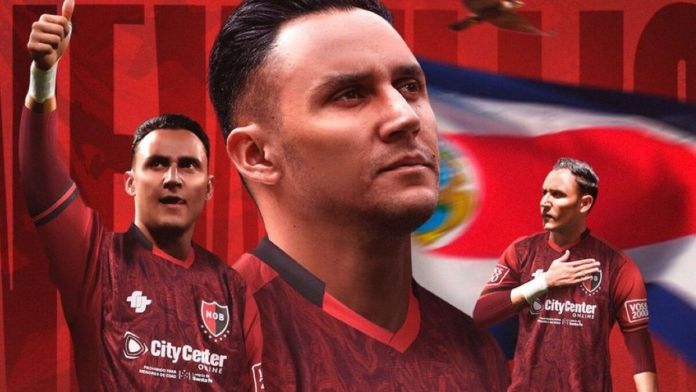 Keylor Antonio Navas Gamboa​ llega como fichaje estelar de la liga argentina luego de firmar con Newell’s Old Boys. Foto La Hora: X de Newell’s Old Boys