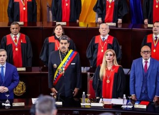 El líder del chavismo, Nicolás Maduro, fue juramentado este viernes como el presidente de Venezuela, para el período 2025-2031 Foto La Hora: EFE