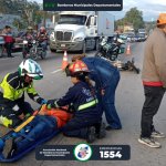 Durante el fin de semana, Bomberos atienden múltiples hechos de tránsito con motoristas involucrados