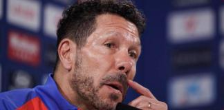 Simeone, en la rueda de prensa de este viernes. La Hora: EFE