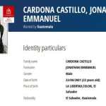 Jonathan Cardona, tenía alerta roja internacional activada en su contra desde la semana pasada. Foto La Hora: Interpol