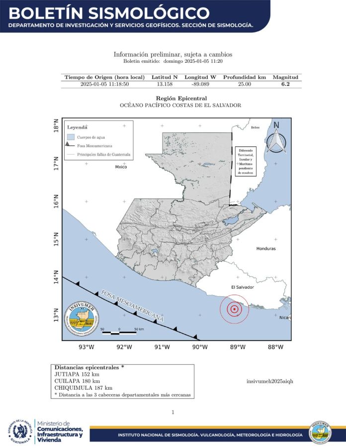 boletin sismo