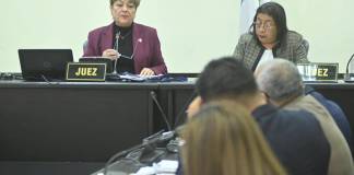 Tribunal De Mayor Riesgo B aplazó inicio de juicio por falta de juez. Foto La Hora: Fabricio Alonzo