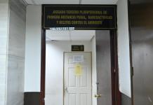 Audiencia por caso Edificio Zona 5 se llevó a puerta cerrada. Foto La Hora: Fabricio Alonzo