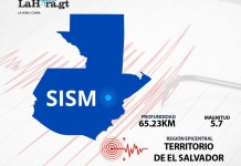 Insivumeh registra temblor de magnitud 5.7 sensible en Guatemala y epicentro en El Salvador Sismo de magnitud 5.7 reportado con epicentro en el Salvador. Foto La Hora: Insivumeh
