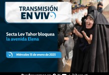 Transmisión en vivo: Secta Lev Tahor bloquea la avenida Elena Arte: Víctor García