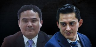 El juez Fredy Orellana y el exdirector de Informatica del TSE, Jorge Santos Neill. Diseño: La Hora / Roberto Altán.