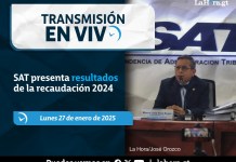 Retransmisión: SAT presenta resultados de la recaudación 2024 Diseño: La Hora- Arte/ Roberto Altán