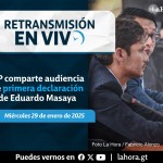 Retransmisión en vivo de la audiencia contra Eduardo Masaya. Créditos: Francisco Altán.