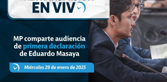 Retransmisión en vivo de la audiencia contra Eduardo Masaya. Créditos: Francisco Altán.