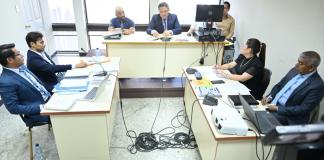 Eduardo Masaya durante su audiencia de primera declaración por el caso Semilla. Foto / Fabricio Alonzo / La Hora