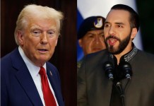Trump tiene programada una llamada telefónica con Bukele para este jueves dos fotografías donde aparecen el presidente de los Estados Unidos, Donald Trump (i), y su homólogo de El Salvador, Nayib Bukele. Trump mantendrá este jueves una conversación telefónica con su homólogo salvadoreño, Nayib Bukele, en la primera llamada con un mandatario extranjero que la Casa Blanca anuncia de forma oficial.