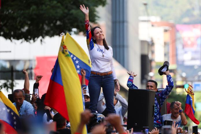 Detienen a María Corina Machado luego de una protesta contra Nicolás Maduro