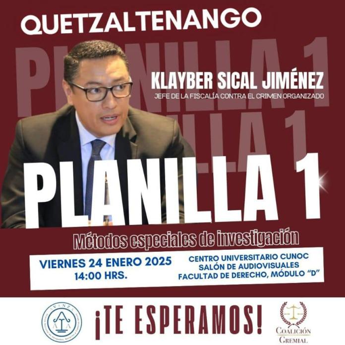 Afiche con el que la Planilla 1 promovió la convivencia. Foto: La Hora / Coalición Gremial.