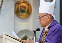 Francisco Montecillo Padilla, en misa de Catedral Metropolitana. Foto La Hora AGN