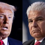 Combo de fotografías de archivo del presidente de Panamá, José Raúl Mulino (d), y de su homólogo de Estados Unidos, Donald Trump. Foto La Hora: EFE