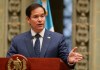 El secretario de Estado de Estados Unidos, Marco Rubio, participa en una conferencia de prensa conjunta con el presidente guatemalteco, Bernardo Arévalo, en el Palacio Nacional en Ciudad de Guatemala, el miércoles 5 de febrero de 2025. Foto La Hora: AP