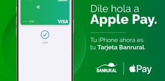 Banrural anuncia la incorporación de Apple Pay en sus tarjetas. Foto: Banrural.