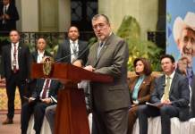 El presidente Bernardo Arévalo en conferencia de prensa este 03 de febrero de 2025