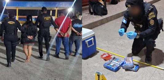 Durante un operativo antinarcóticos, agentes de SGAIA, informaron sobre la incautación de cuatro kilos de cocaína en Puerto Barrios.