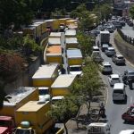 Bloqueo por manifestaciones frente al Ministerio de Ambiente y Recursos Naturales, se reportan grandes cargas vehiculares en sectores aledaños.