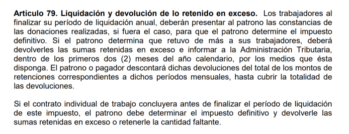 artículo 79 Decreto 10-2012