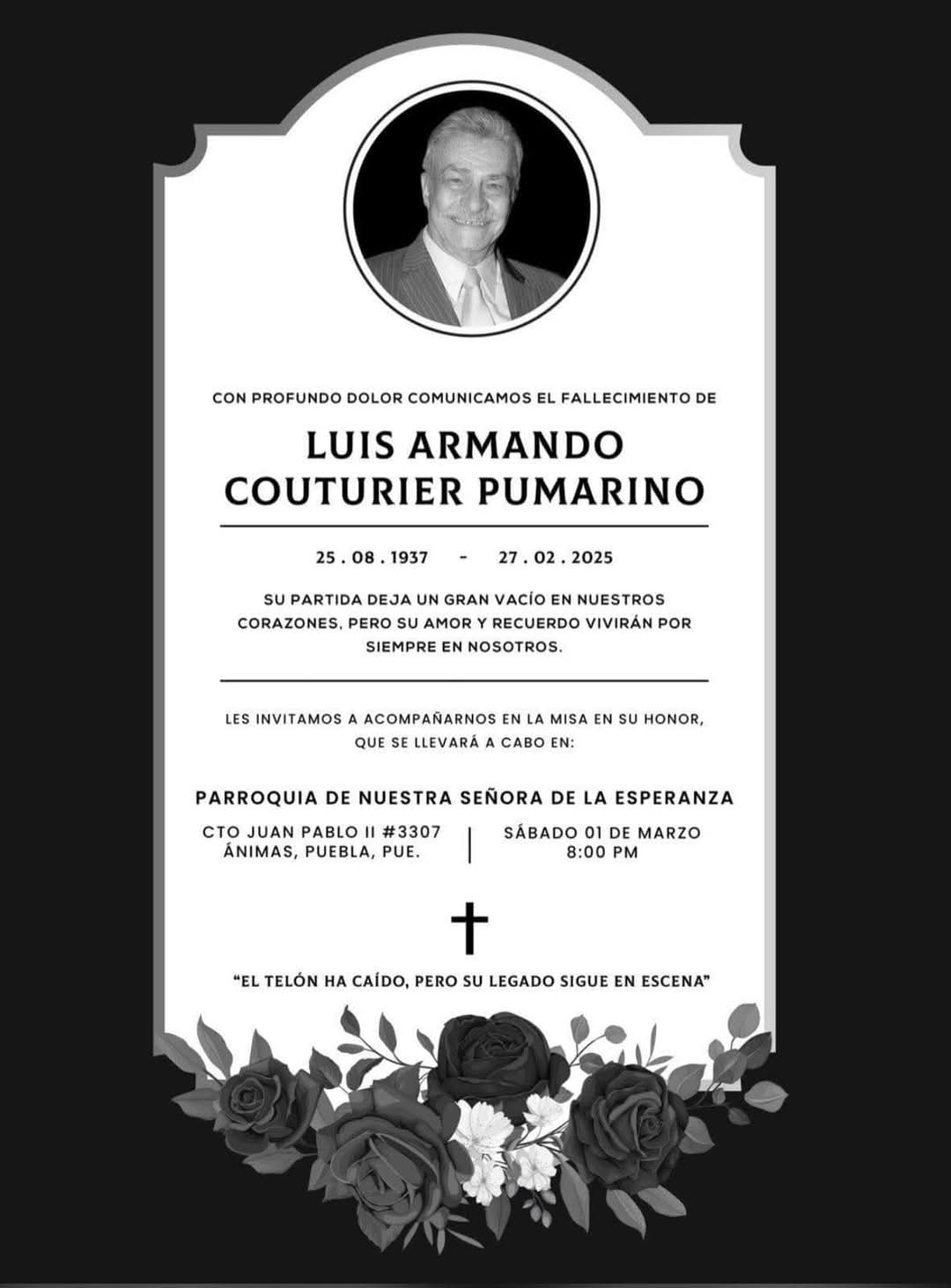 Fallece a los 84 años Luis Couturier, referente del cine y la televisión mexicana